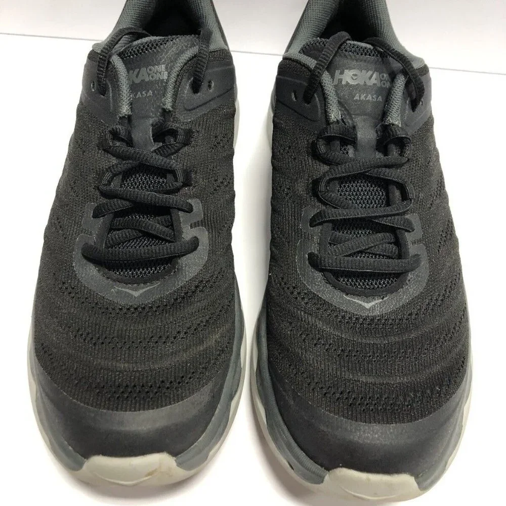 Hoka One One Men’s Akasa, Black Running Shoes, Size 9 M